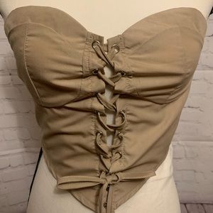 SHEIN Nude Sleeveless Crop Top